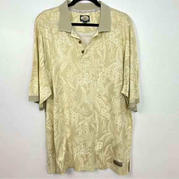 Tommy Bahama Other - Tommy Bahama Yellow Hawaiian Shirt Vacation Cruise‎ Island Travel Men’s XL